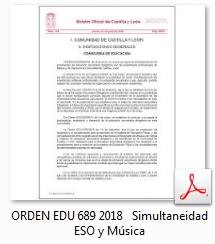 Orden 689 Simultaneidad ESO Música